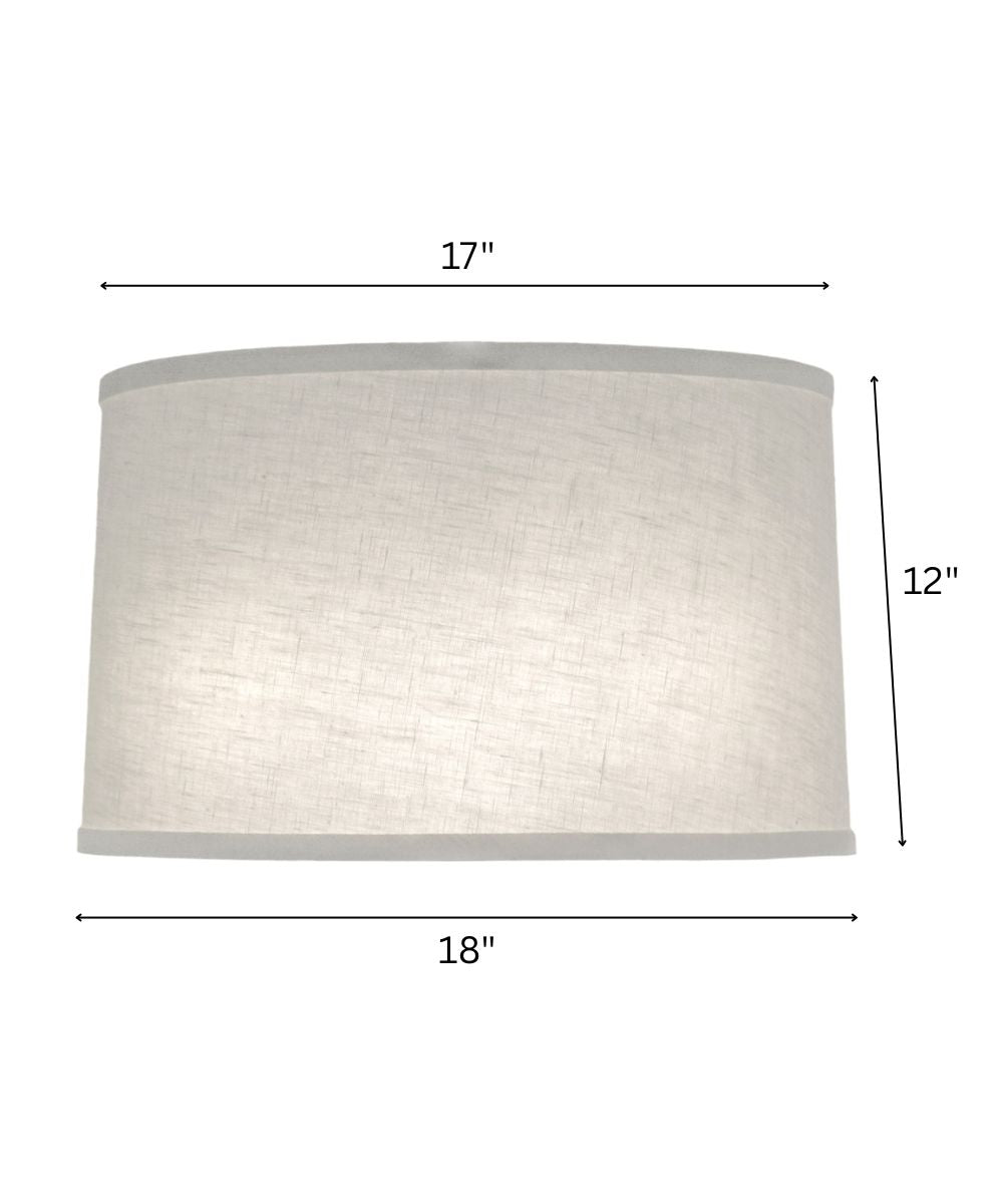 17x18x12 Cream Aberdeen Drum Hardback Lampshade