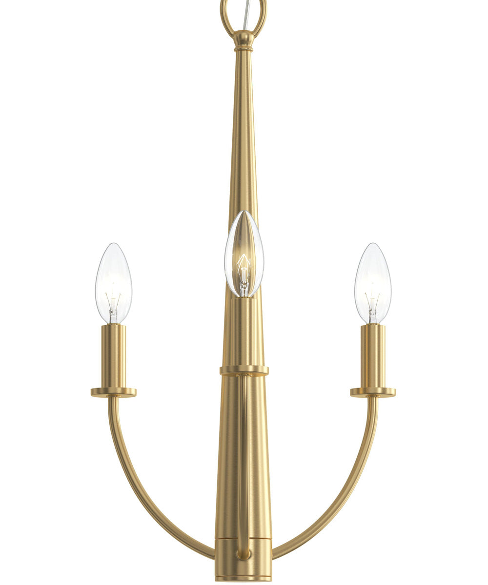 Jheni 3-Light Chandelier Brushed Gold