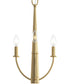 Jheni 3-Light Chandelier Brushed Gold