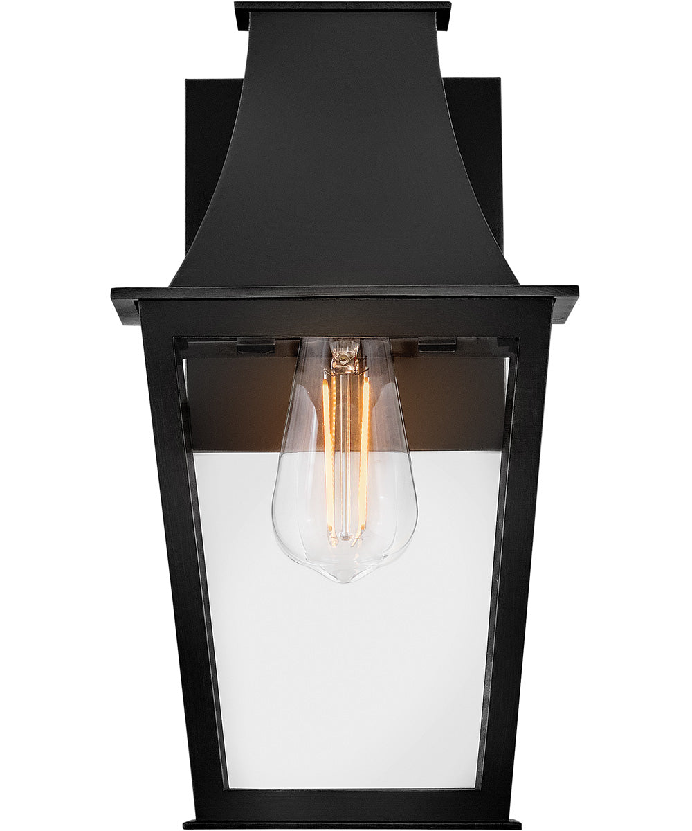 Georgetown Coastal Elements  1-Light Small Wall Mount Lantern in Black