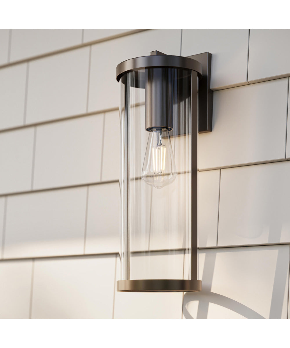 Kagen Extra Large Outdoor Wall Light with Clear Glass Panels Antique Bronze