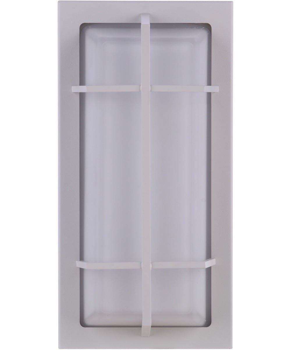 Bulkhead Rectangular 2-Light Outdoor Lighting Textured White