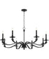 Chantelle 8-light Chandelier Matte Black