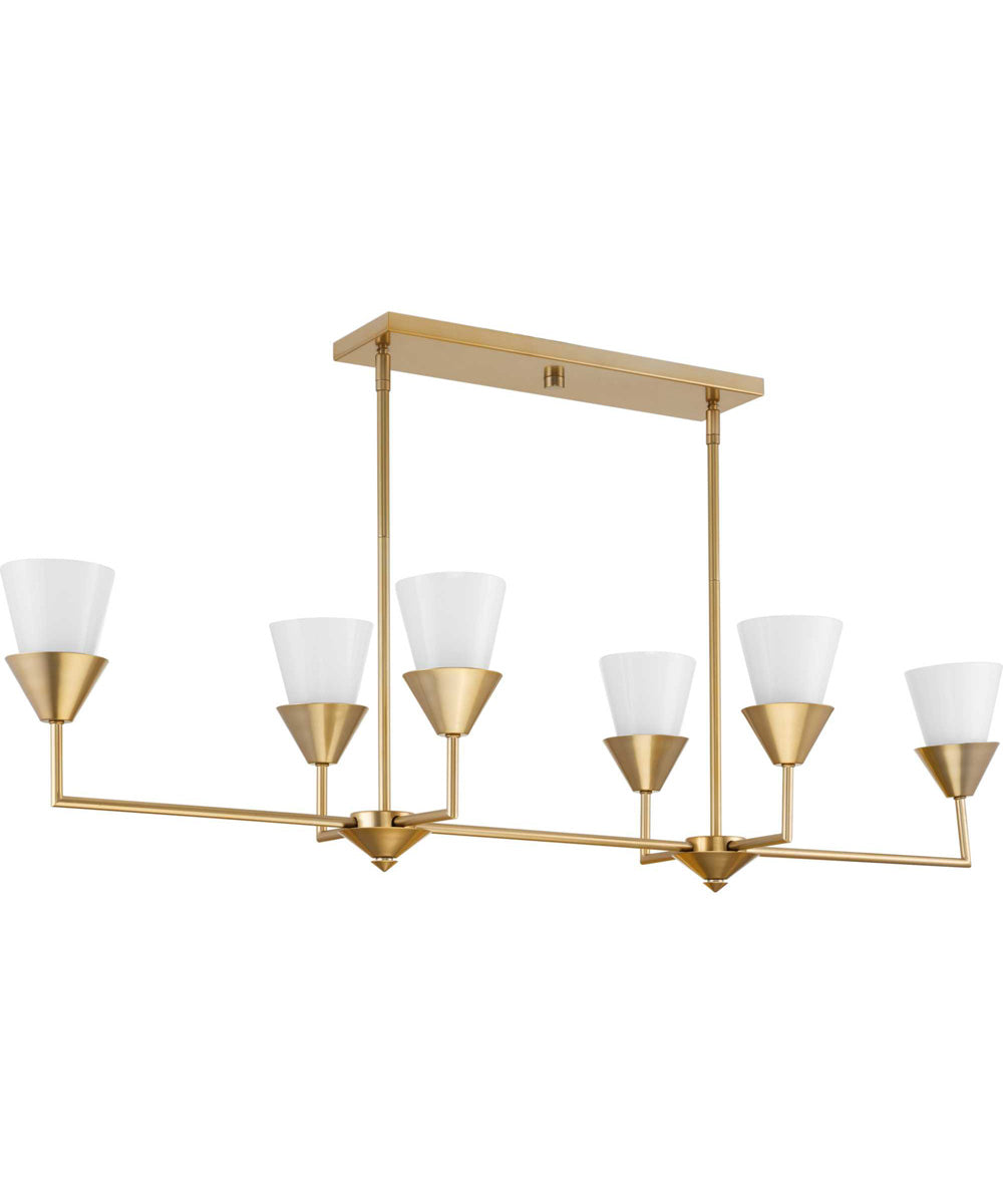 Pinellas 6-Light Contemporary Linear Light Soft Gold