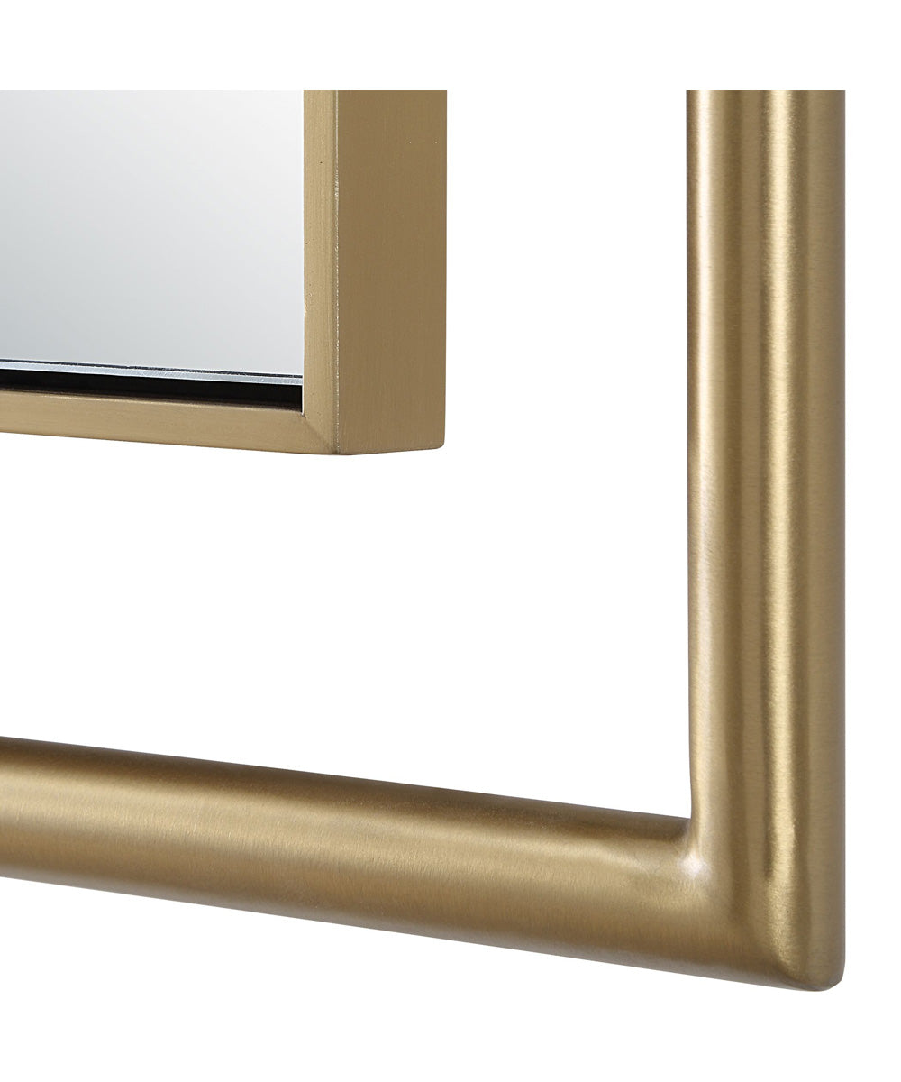 It's All Connected Rectangle Brass Mirror