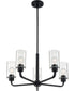 24"W Sommerset 5-Light Chandelier Matte Black