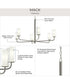 Mack 6-Light Chandelier with Layered Glass Shades Brushed Nickel