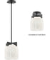 Scoop 1-Light Pendant/Flush Mount Black