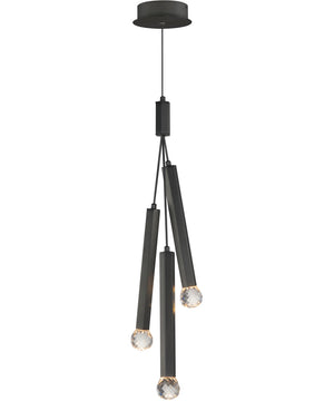 Allumettes 3-Light LED Pendant Black