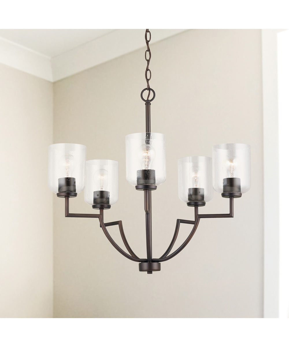 Carter 5-Light Chandelier Bronze