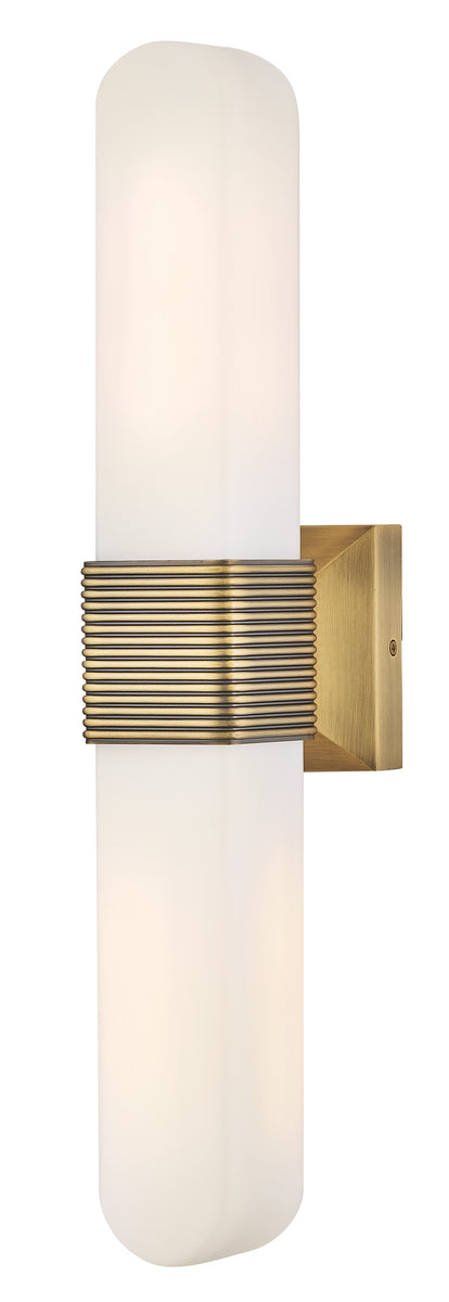 Cotes 2-Light Large LED Sconce in Lacquered Brass