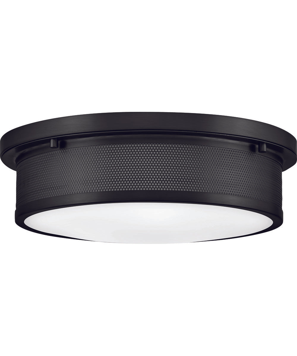 Pierce 3-Light Medium Flush Mount in Black