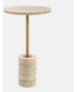 Malya Travertine Accent Table