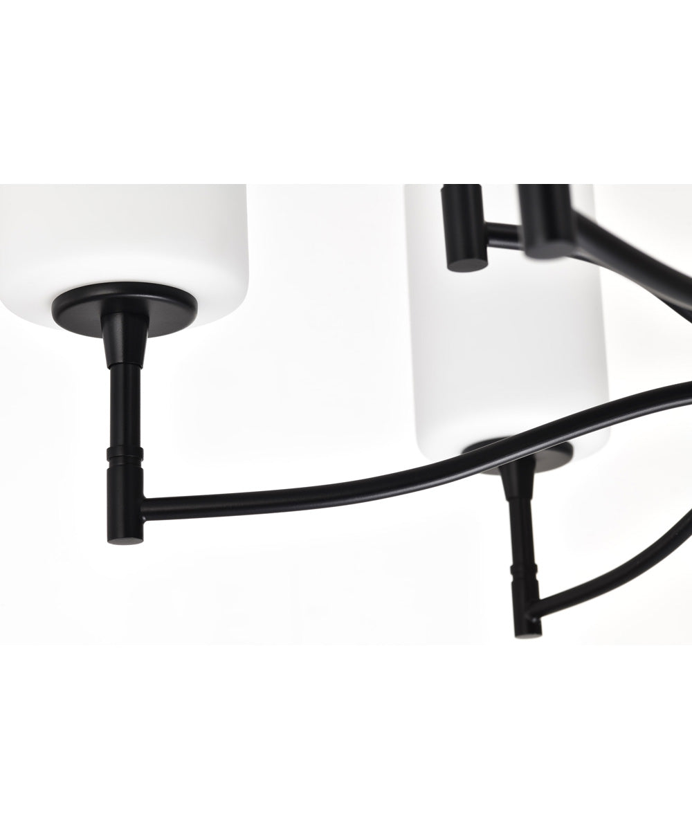 Liam 9-Light Chandelier Matte Black