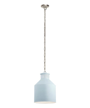 12"w Montauk 3-Light Vintage Pendant Light Fixture Calming Light Blue Finish by Kichler