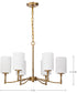 Liam 6-Light Chandelier Burnished Brass