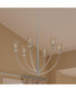 Jheni 6-Light Chandelier with Clear Glass Shades Brushed Nickel