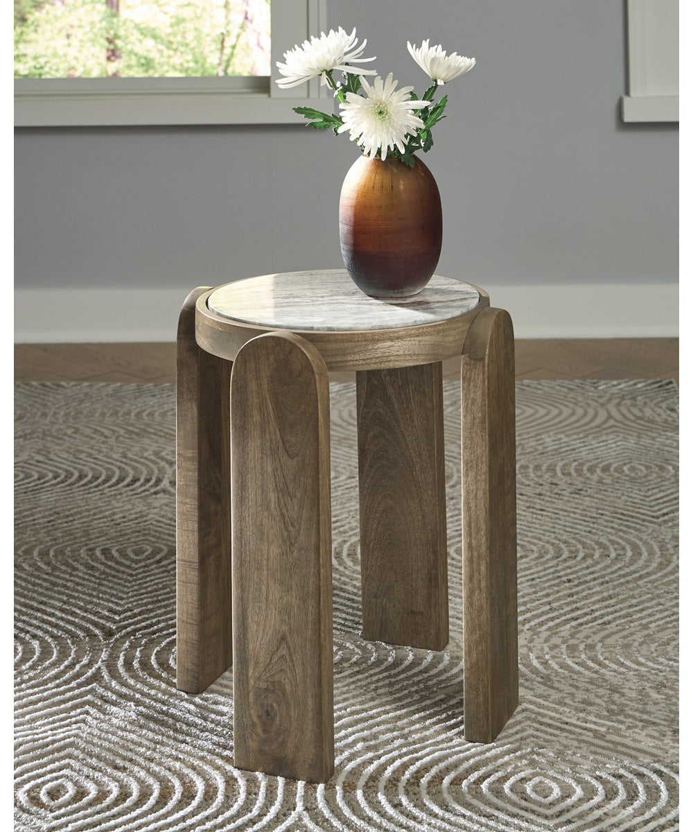 Gavrilley Accent Table Gray/White/Brown