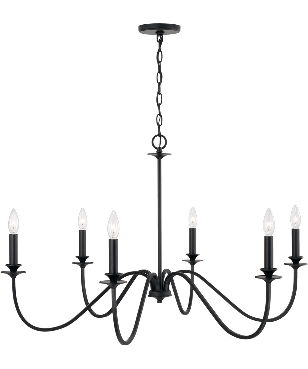 Weston 6-Light Chandelier Matte Black