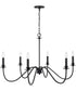 Weston 6-Light Chandelier Matte Black