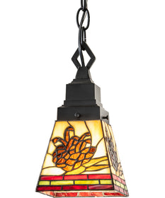 5" Square Pinecone Mini Pendant