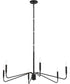 Pilar 6-Light Chandelier Matte Black
