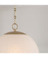 Cleo 1-Light Pendant Matte Brass