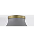 Lafayette 1-Light Close-to-Ceiling Matte Gray