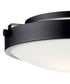 17"w Lytham 3-Light Flush Mount Light Black Finish with Satin Etched White Glass Shade