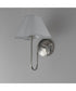 Saxon 1-Light Wall Sconce Polished Nickel