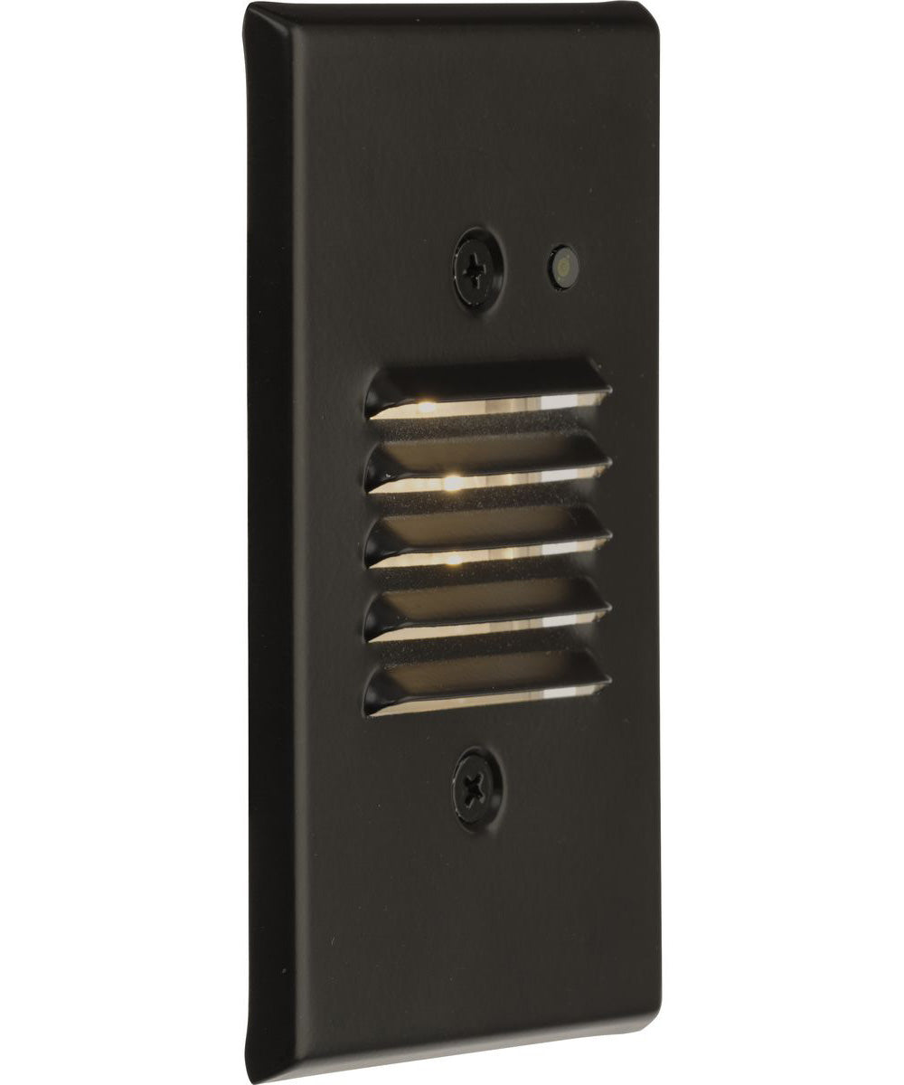 LED Indoor/Outdoor Integrated LED Wall or Step Light with Photocell Antique Bronze