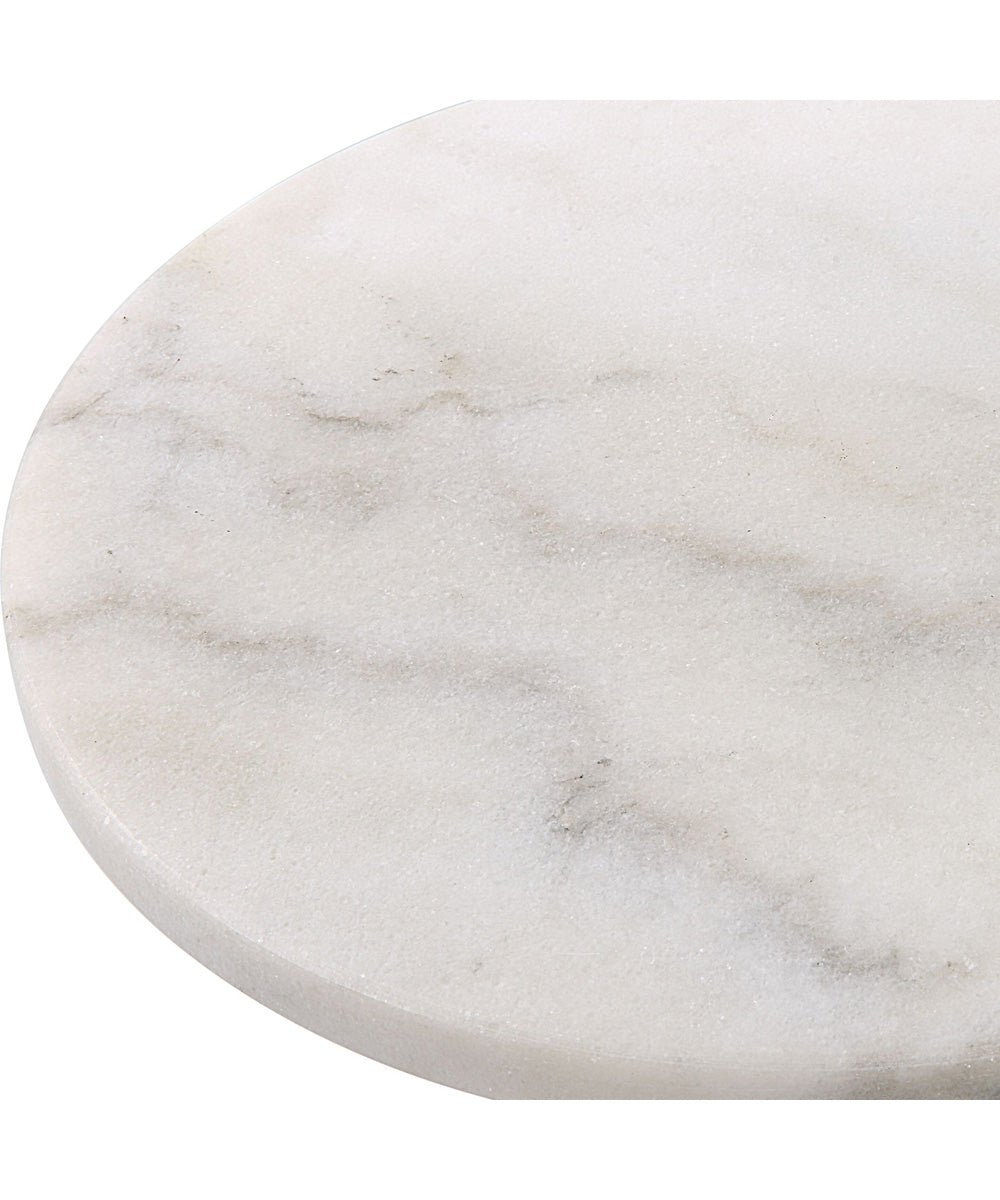 Puritan White Marble Drink Table