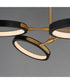 Hoopla 4-Light LED Pendant Black / Gold