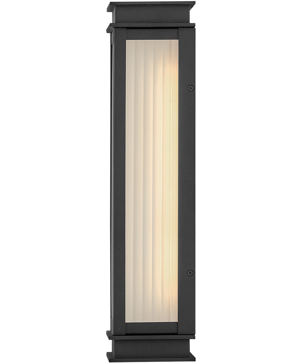 Rockwell LED-Light Medium Wall Mount Lantern in Textured Black