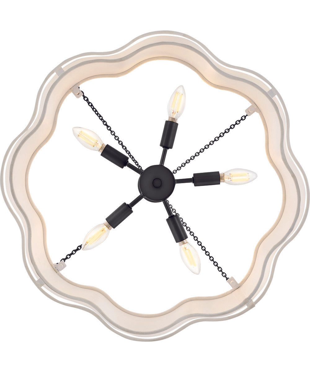Gwen 5-Light Medium Drum Chandelier in Black