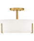 Halle 3-Light Medium Semi-Flush Mount in Lacquered Brass
