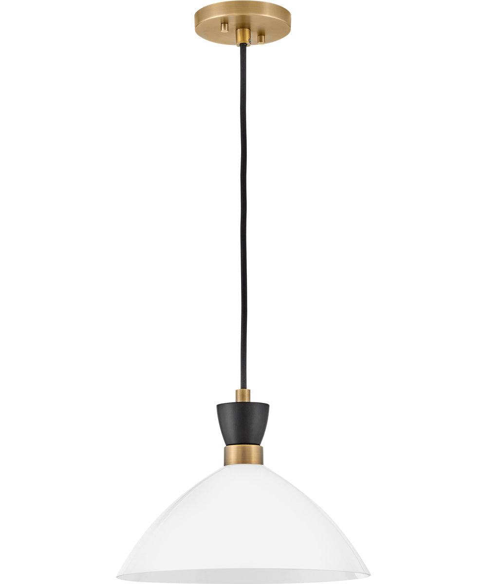 Simon 1-Light Medium Single Light Convertible Pendant in Black