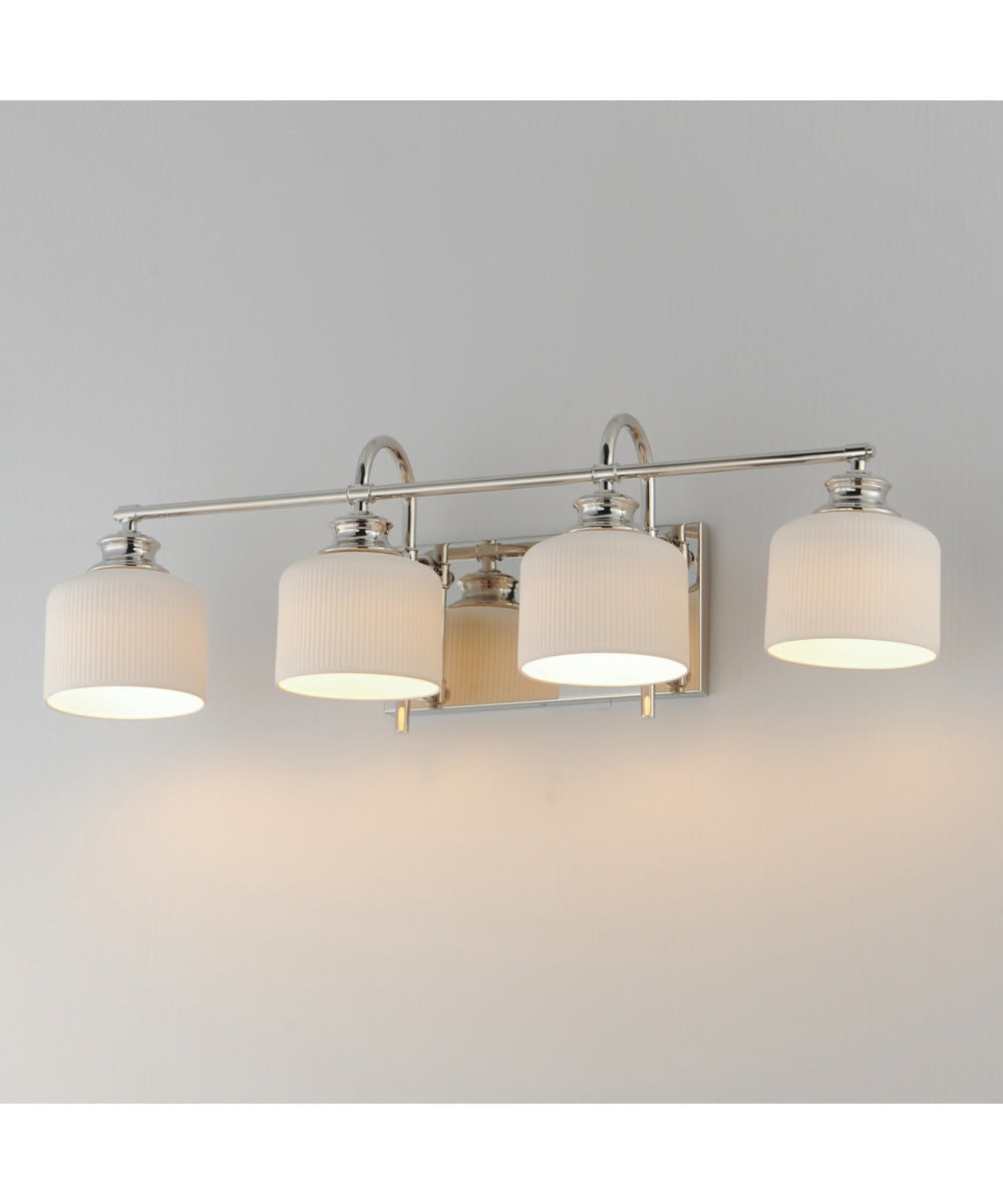 Bisque 4-Light Bath Vanity Polished Nickel
