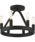 Carousel 6 Light Semi Flush Black
