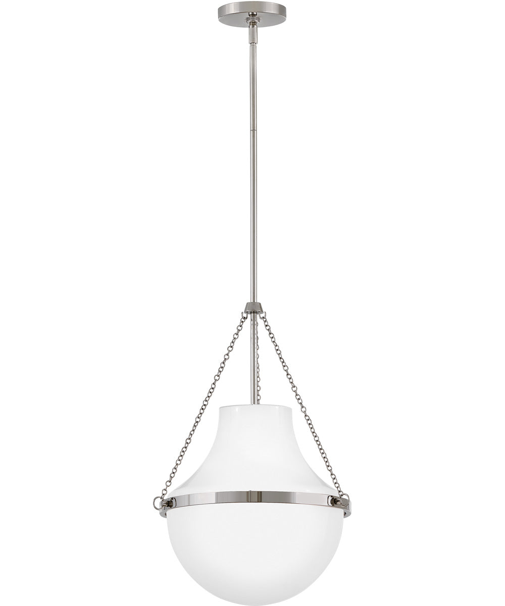 Collins 1-Light Medium Pendant in Polished Nickel