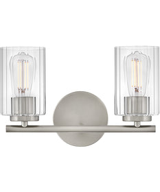 Leta 2-Light Small Two Light Vanity in Brushed Nickel