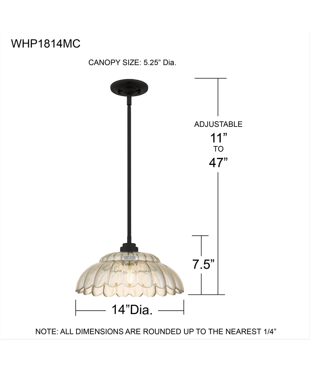 Whitecap 1-light Pendant Mottled Cocoa