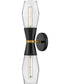 Livie 2-Light Large Two Light Sconce in Black