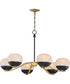 Lucerne 6-Light Chandelier Black / Natural Aged Brass