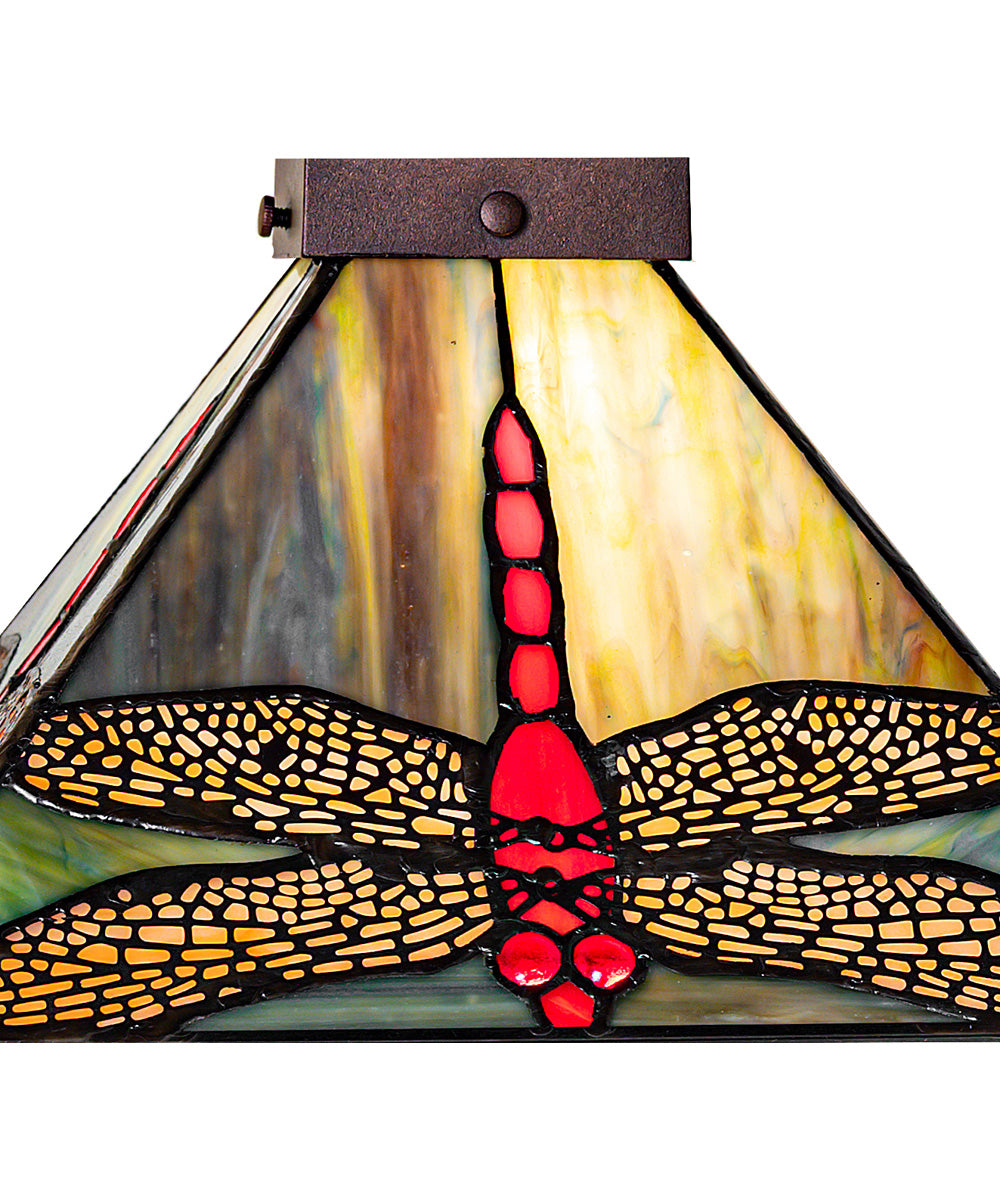 10" Square Prairie Dragonfly Pendant