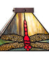 10" Square Prairie Dragonfly Pendant