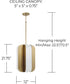 Marcell 4-Light Pendant Aged Brass