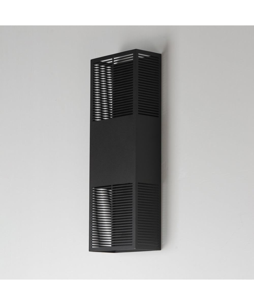 Grate 18 inch LED Outdoor Wall Sconce Black