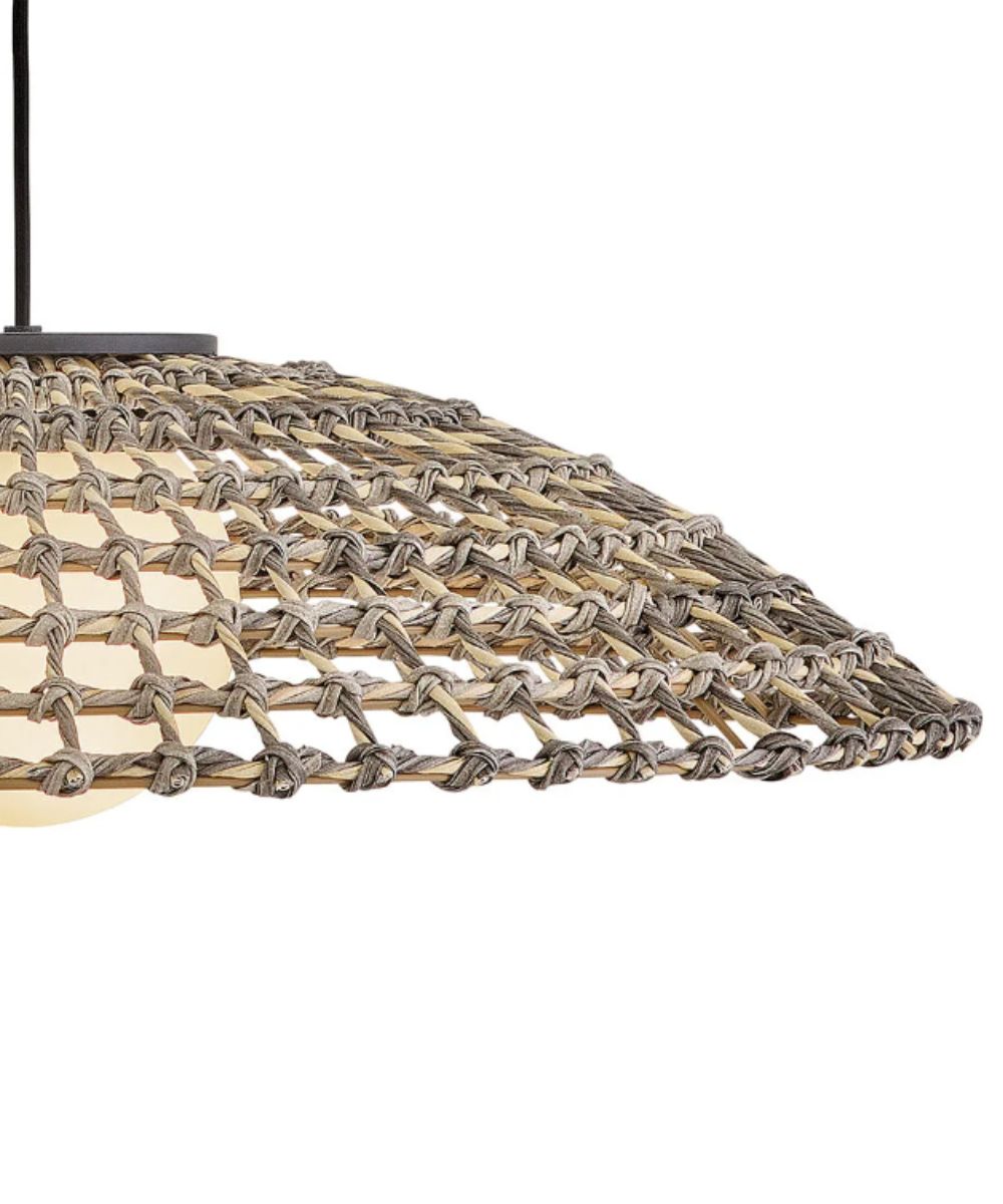 Arlen 1-Light Large Hanging Pendant 12v in Black