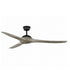 60" Edge Coastal 3-Blade Indoor/Outdoor Ceiling Fan Aged Pewter with Light Grey Weathered Oak Blades with Remote